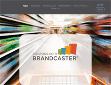 Tablet Screenshot of brandcaster.coupons.com